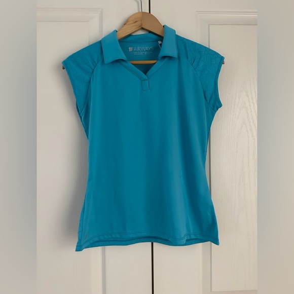 Nancy Lopez Golf Fairways Deluxe Dri Teal Golf Shirt S - Picture 1 of 7